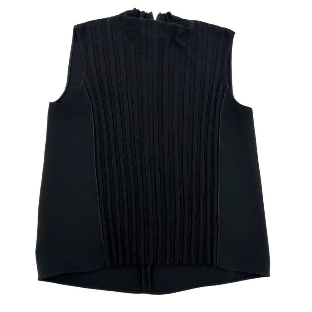 Vince Black Blouse Sleeveless Collared Zip | Womens M